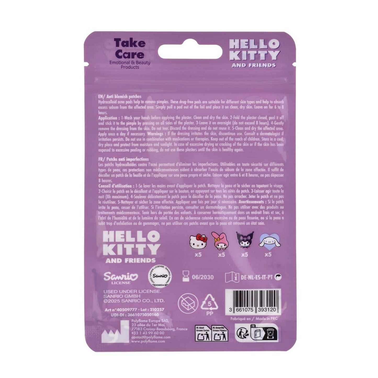 20 Patch Anti Imperfezioni Hello Kitty e Friends Sanrio Cerotti Idrocolloidi per Brufoli e Acne