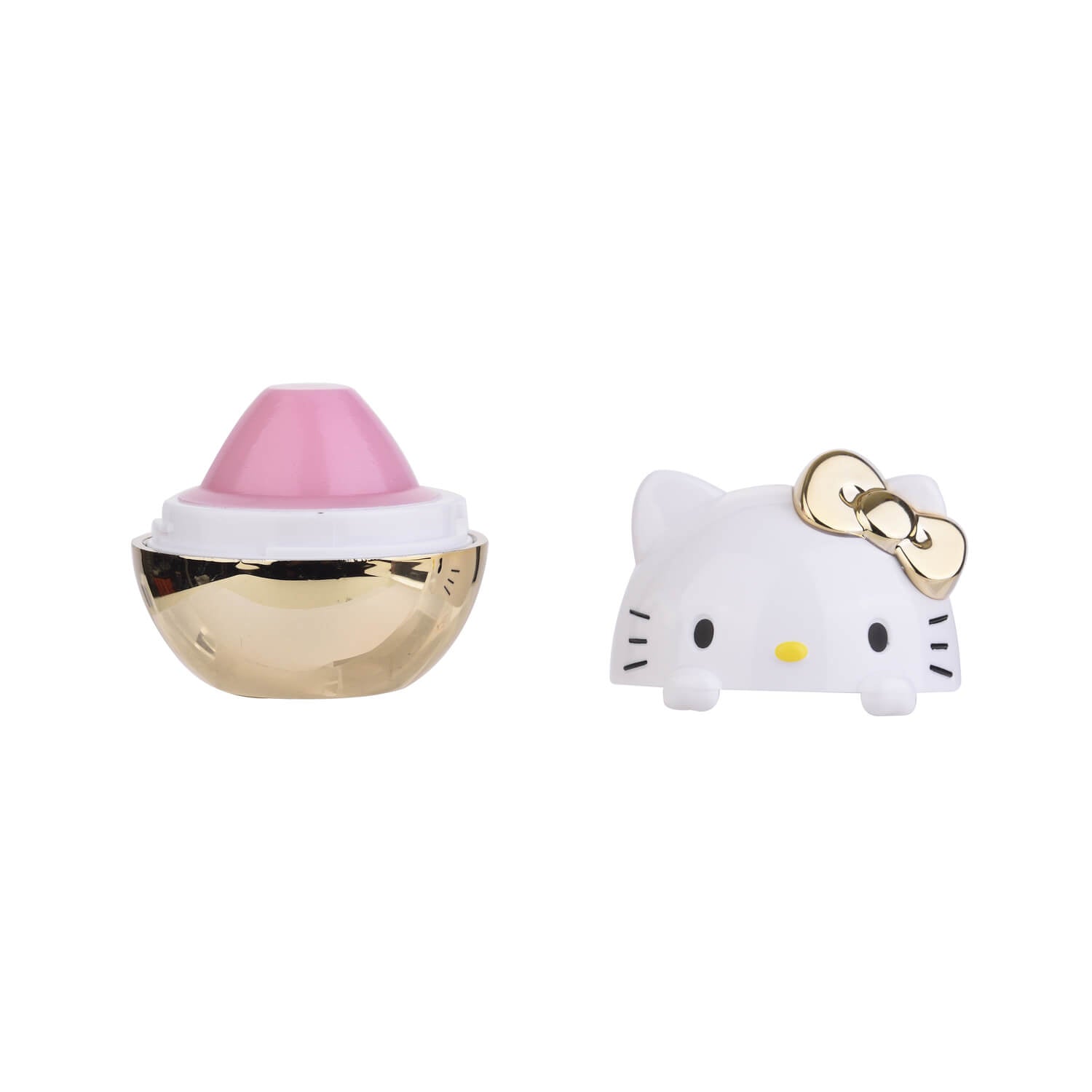 Lip Balm Hello Kitty 3D Gold con fiocco dorato e fragranza fragola