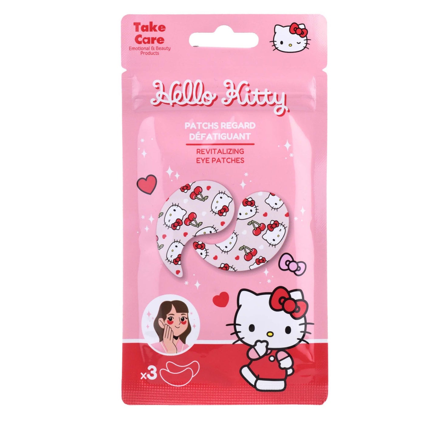 Take Care Hello Kitty 3 Paia Patch Contorno Occhi in Gel Rivitalizzanti Vegan