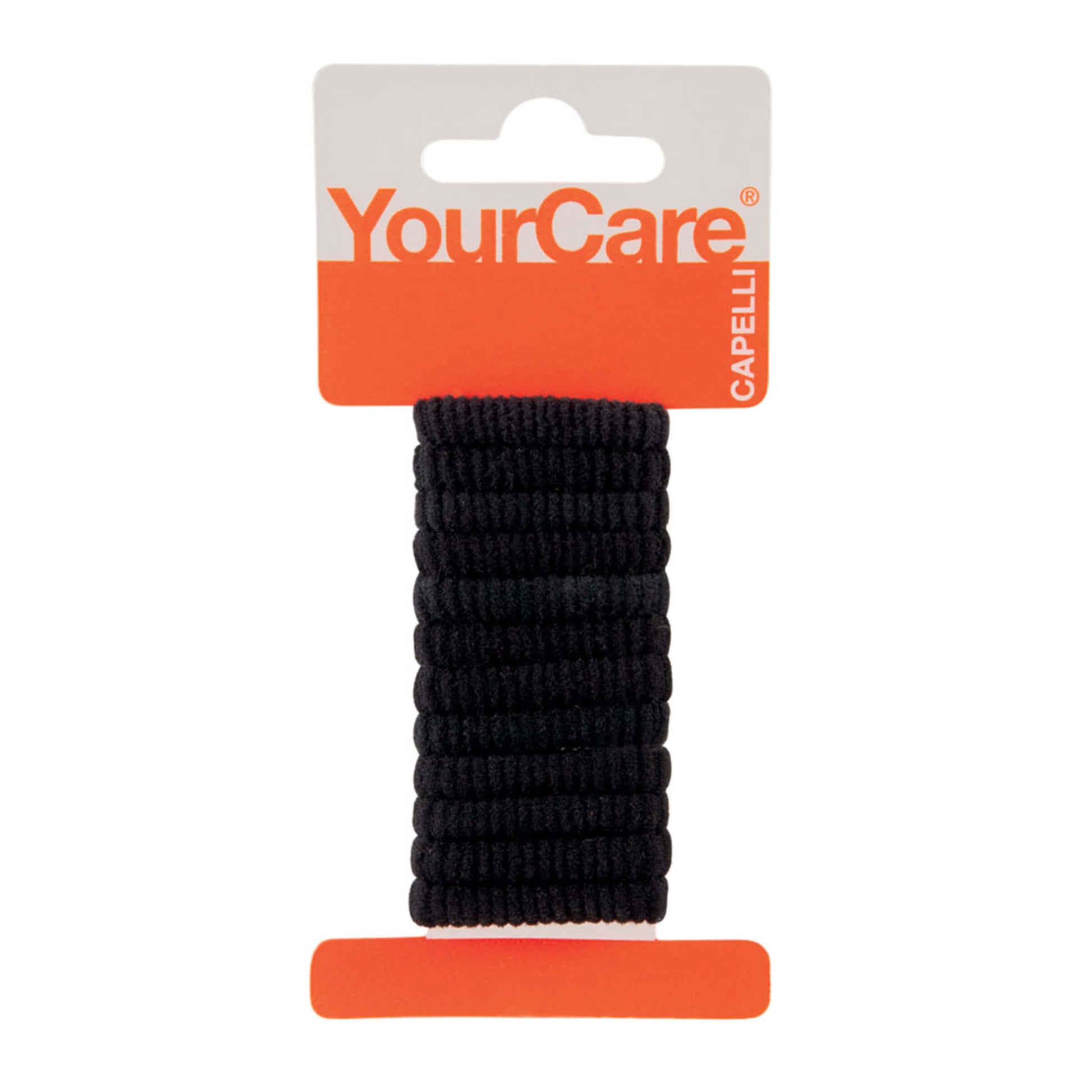 Elastici spugna small nero YourCare presa stabile senza tirare capelli colore sobrio 12pz