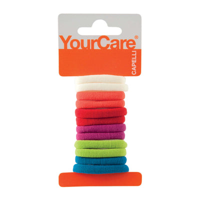 Elastici NoClip small colori assortiti YourCare F0377 senza clip metallica fermacapelli 12pz