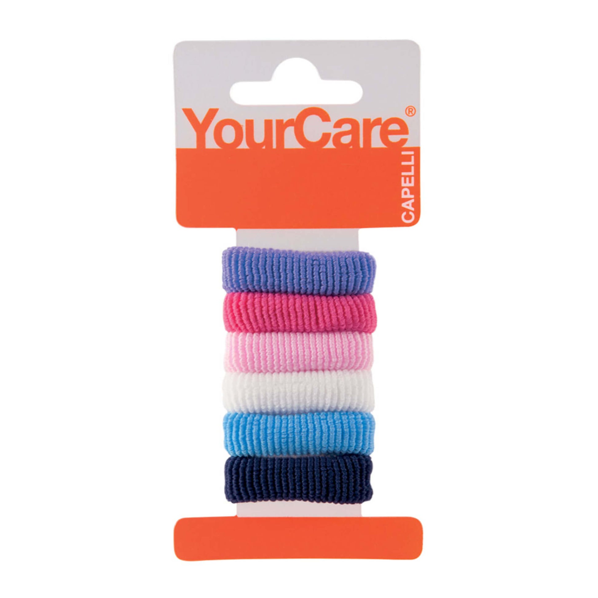 Elastici spugna medium colori assortiti YourCare presa delicata non danneggia capelli 6pz