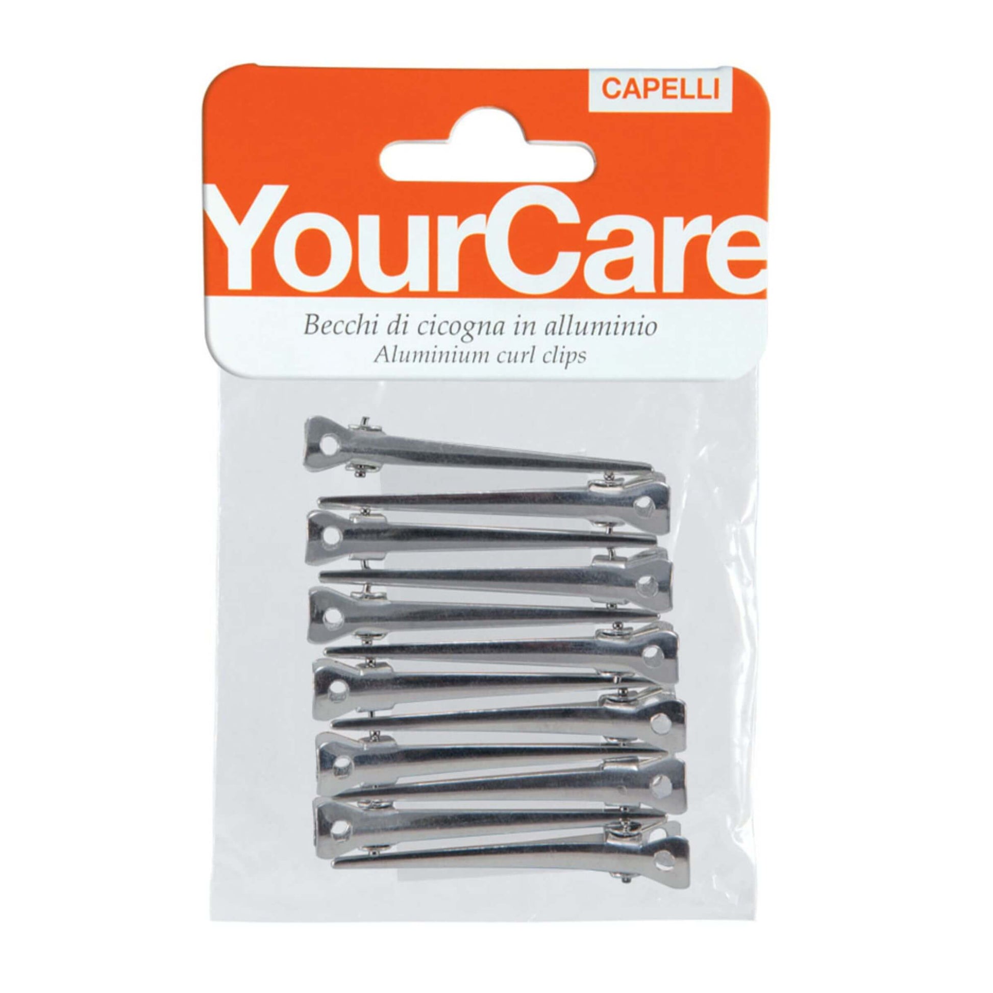 Becchi di cicogna in alluminio YourCare professionali per gestione capelli, confezione