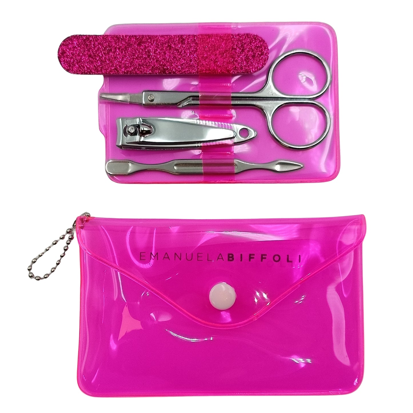 EMANUELA BIFFOLI SET MANICURE CON 4 ACCESSORI IN BUSTA PVC