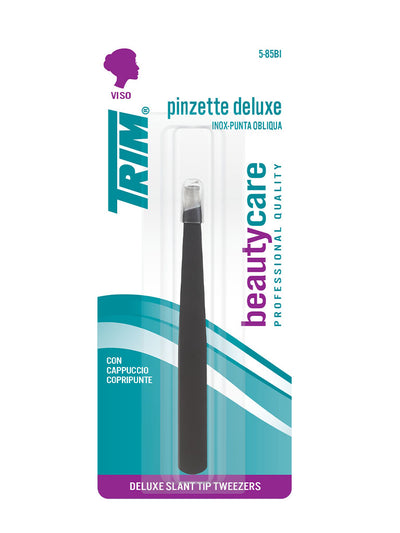TRIM PINZETTE DELUXE INOX PUNTA OBLIQUA 5-85 BI