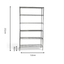Metallika Scaffale Modulare in Acciaio Cromato 122 × 35 × H 252 cm, 6 Ripiani