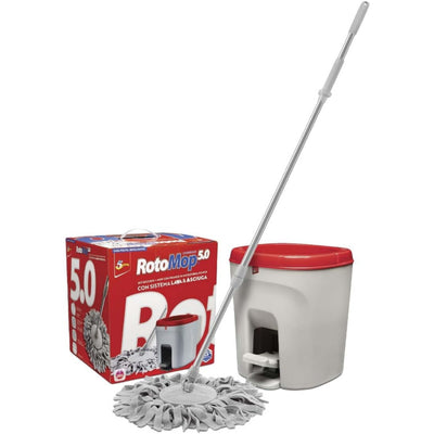 Kit lava pavimenti RotoMop 5.0 Superfive centrifuga pedale sistema lava asciuga compatto