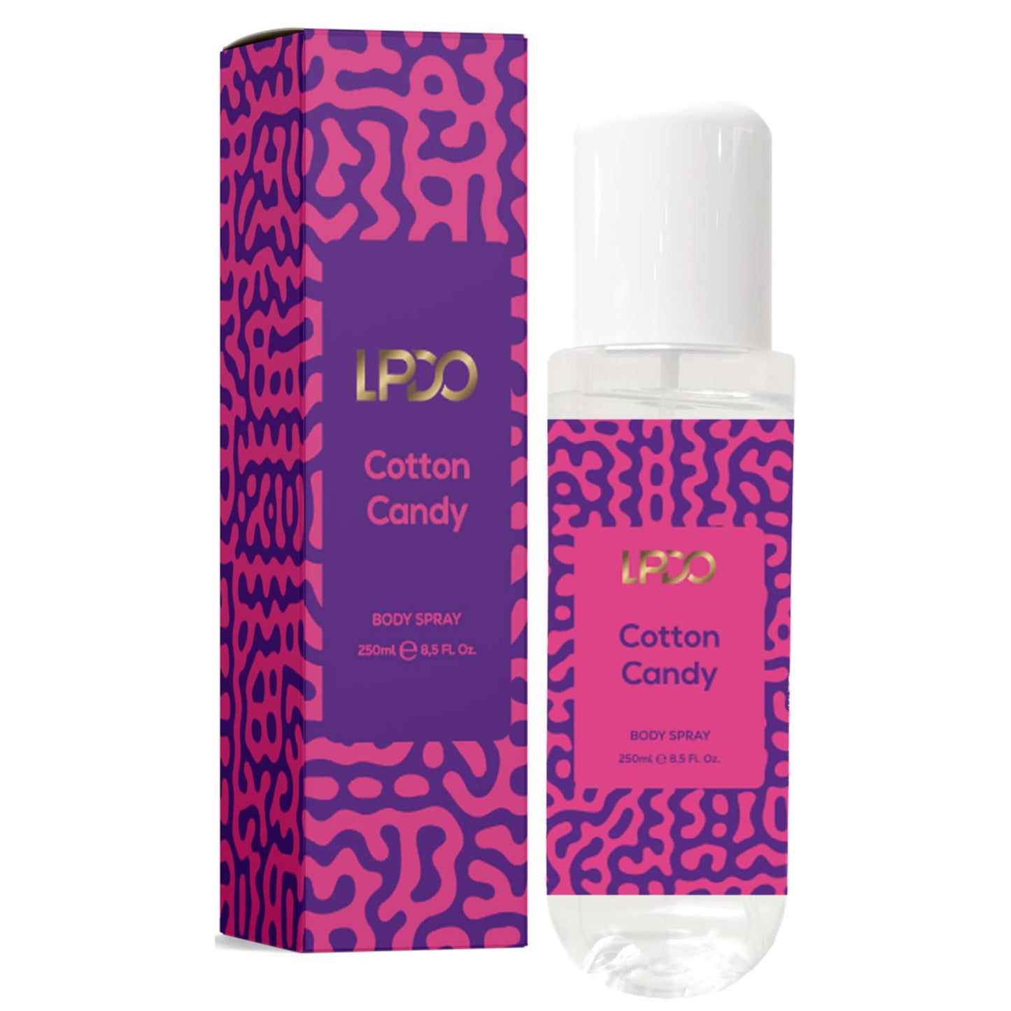 LPDO Cotton Candy Body Spray 250ml flacone zucchero filato note dolci fruttate