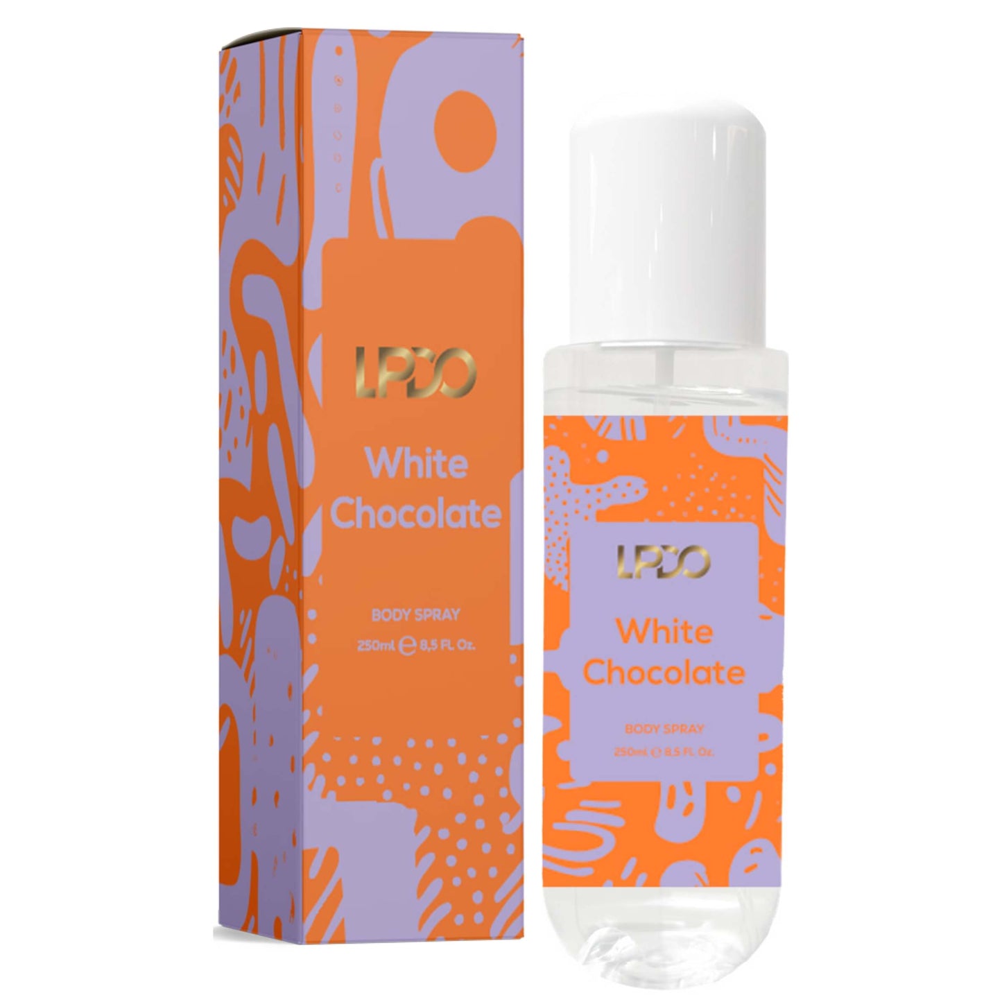 LPDO White Chocolate Body Spray 250ml flacone cioccolato bianco vaniglia cremoso
