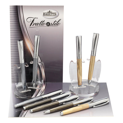 Bagutta Tratto di Stile Penne con Finitura Venata Assortite 9 pezzi con Espositore