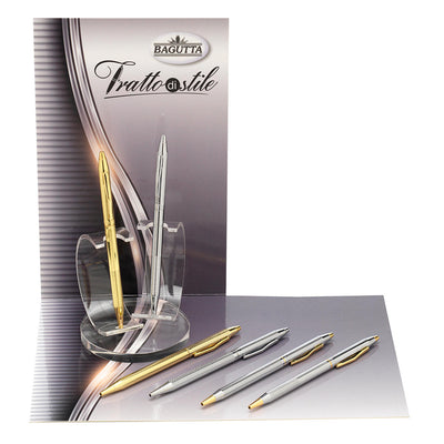 Bagutta Tratto di Stile Penne Argento e Oro Assortite 6 pezzi con Espositore