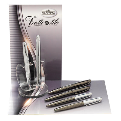 Bagutta Tratto di Stile Penne con Motivo Quadrettato Assortite 6 pezzi con Espositore