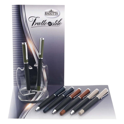 Bagutta Tratto di Stile Penne con Cappuccio Colorato Assortite 8 pezzi con Espositore
