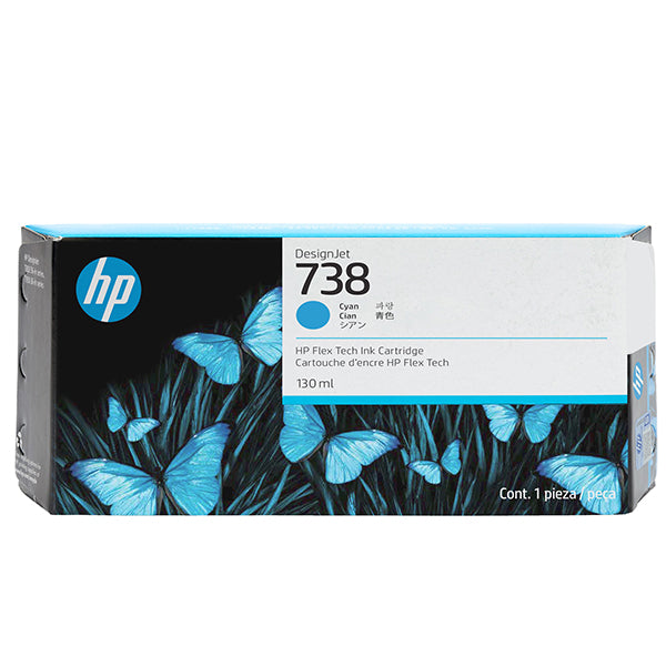 Hp originale - Cartuccia DesignJet Ink 738M - Ciano - 676M9A - 300ml