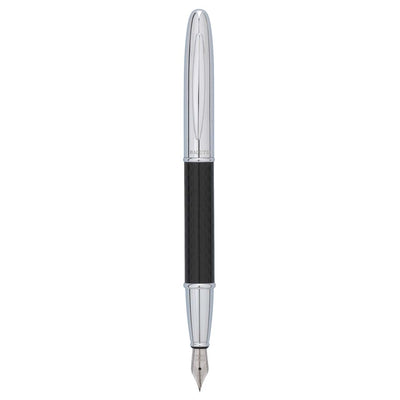 Bagutta Tratto di Stile Penna Stilografica Bicolore Carbonio Nero e Cromato