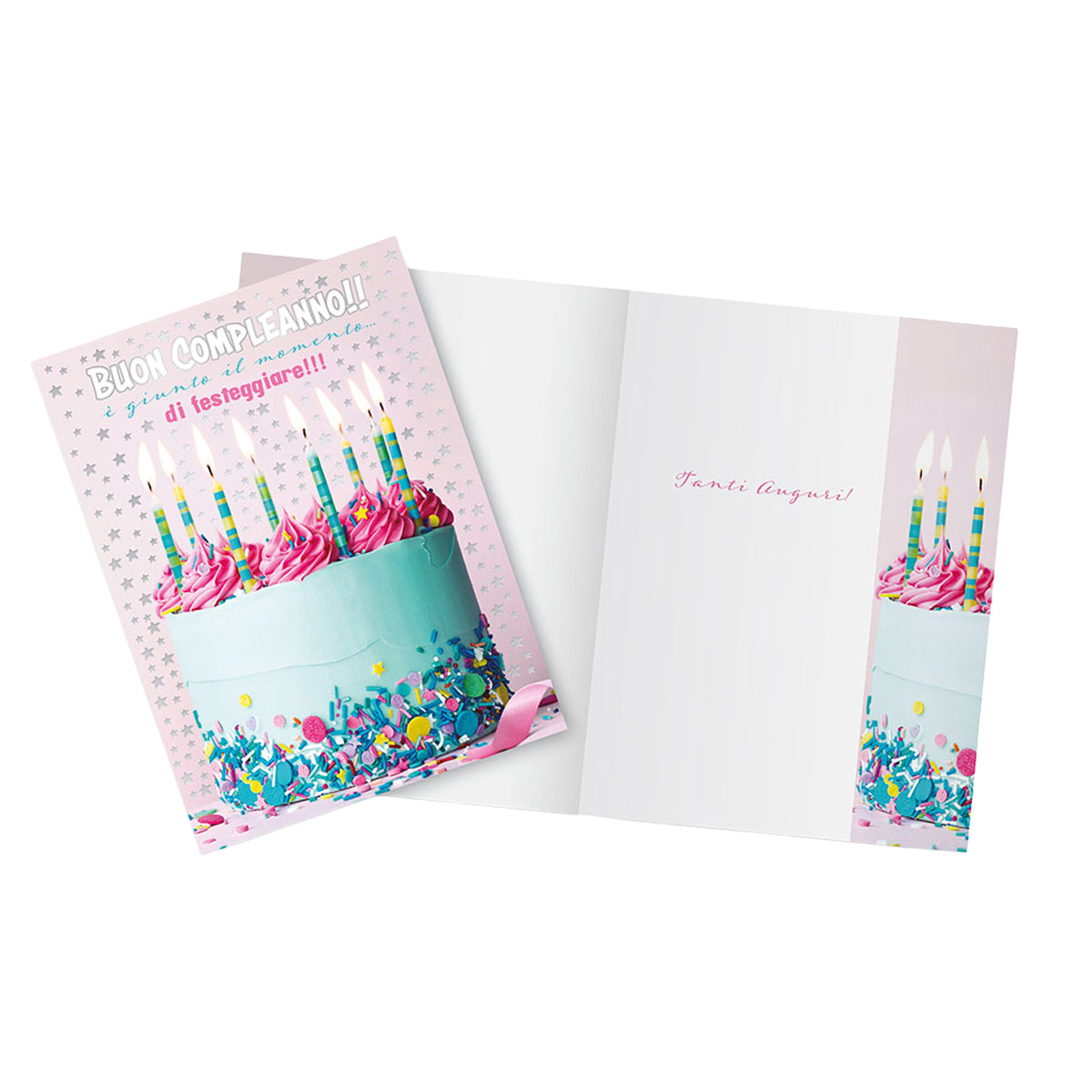 81327 - BIGLIETTI BUON COMPLEANNO CON GLITTER (12PZ)