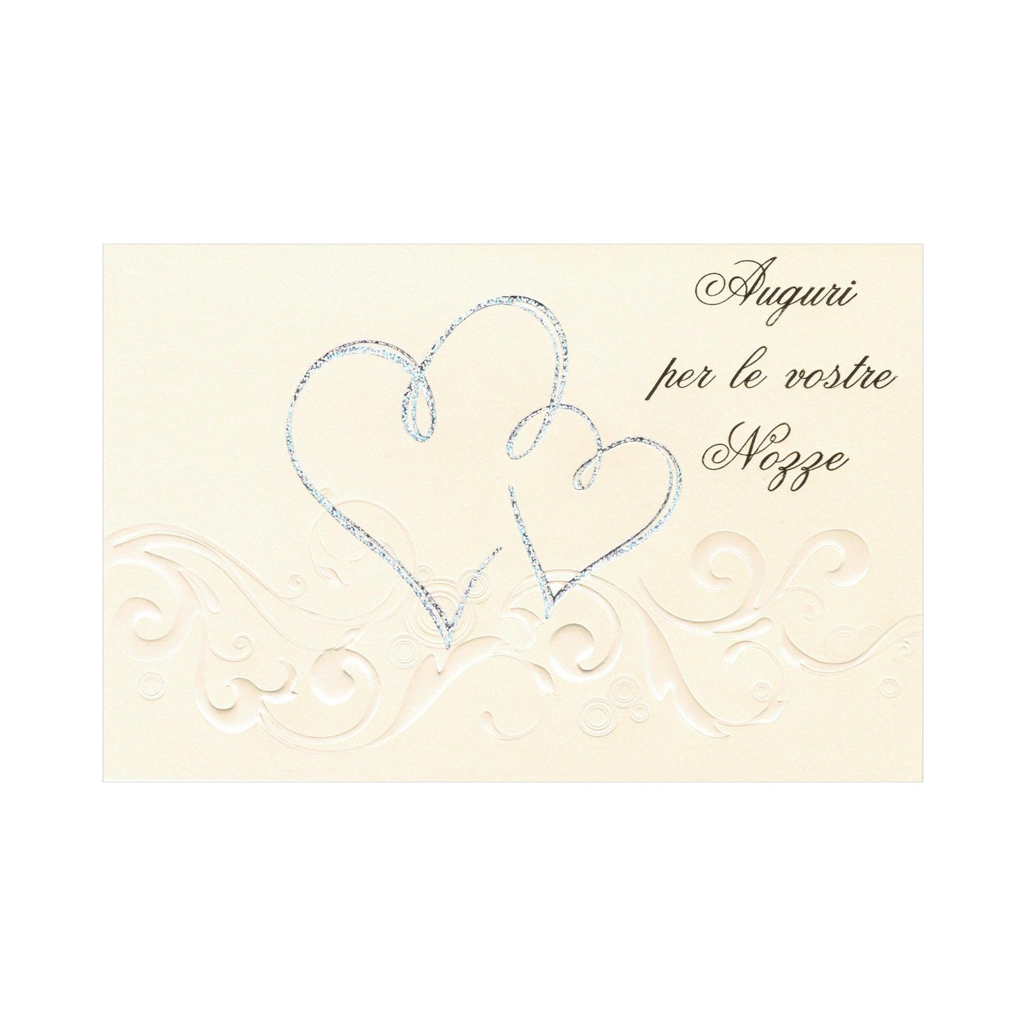 10.643 - BIGLIETTI FELICE MATRIMONIO CON RILIEVO E FOIL ORO (12PZ)