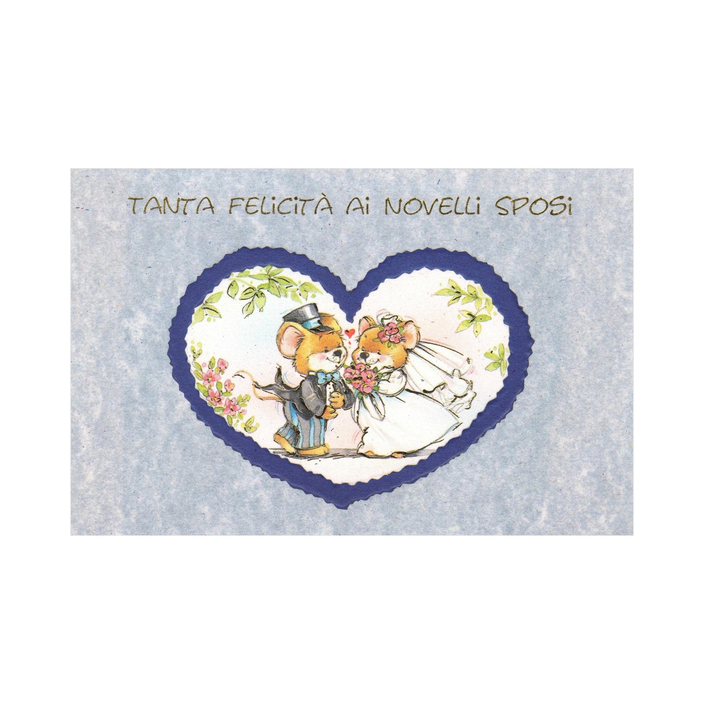 10.643 - BIGLIETTI FELICE MATRIMONIO CON RILIEVO E FOIL ORO (12PZ)