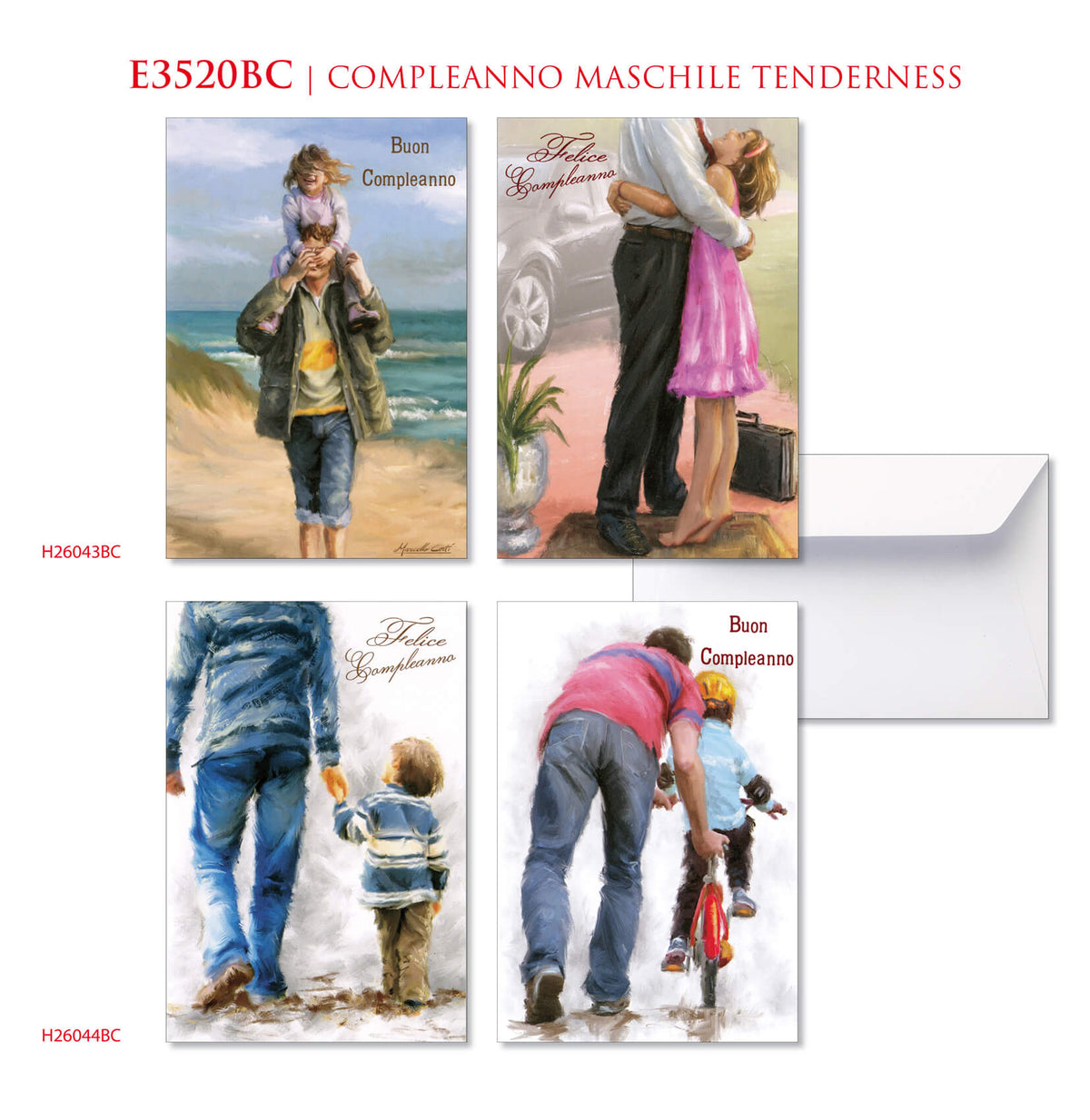 H26043/4 BC - BUON COMPLEANNO MASCHILE TENDERNESS (12PZ)