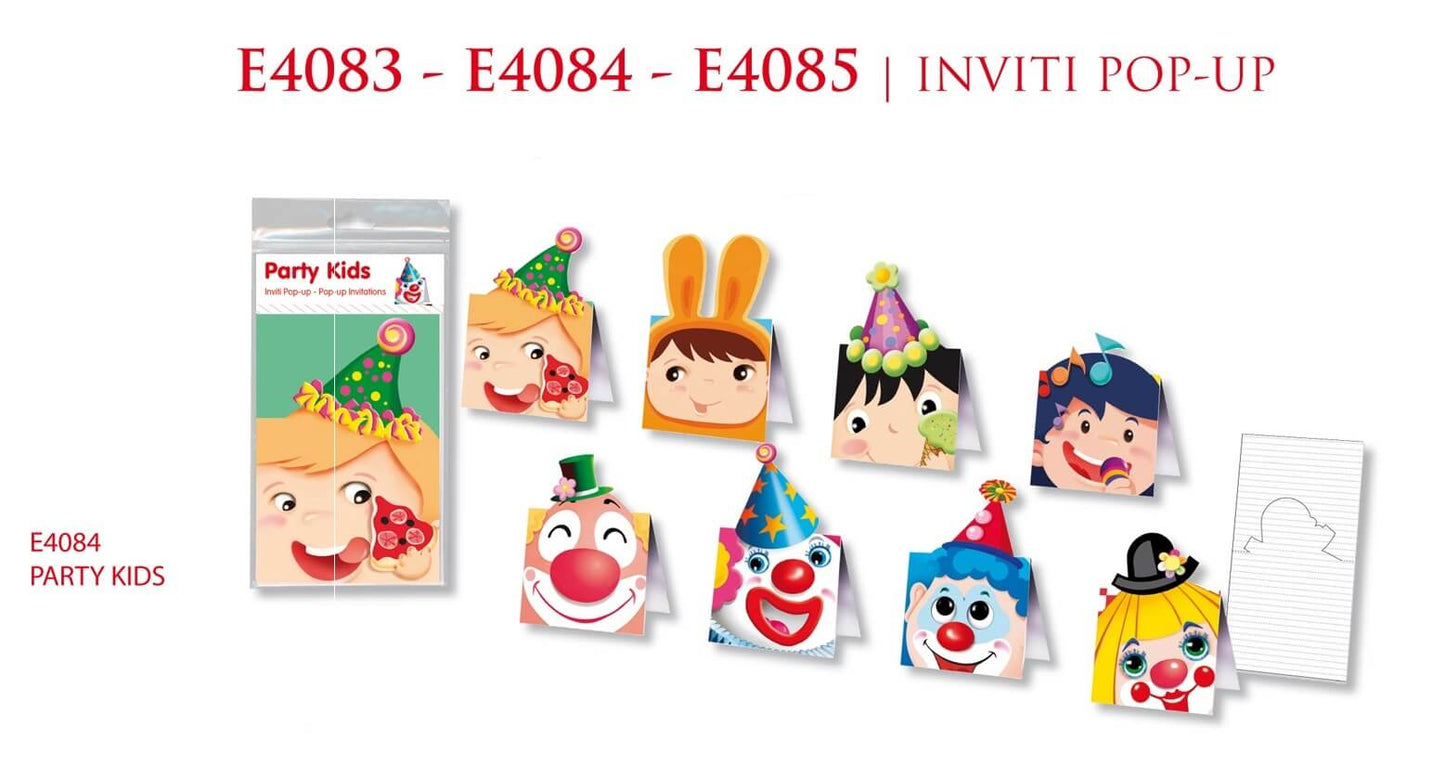 E4084 - INVITI POP-UP (1 BLISTER x 8PZ)