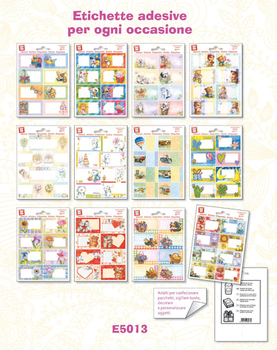 E5013 - ETICHETTE ADESIVE PER OGNI OCCASIONE  (12PZ)