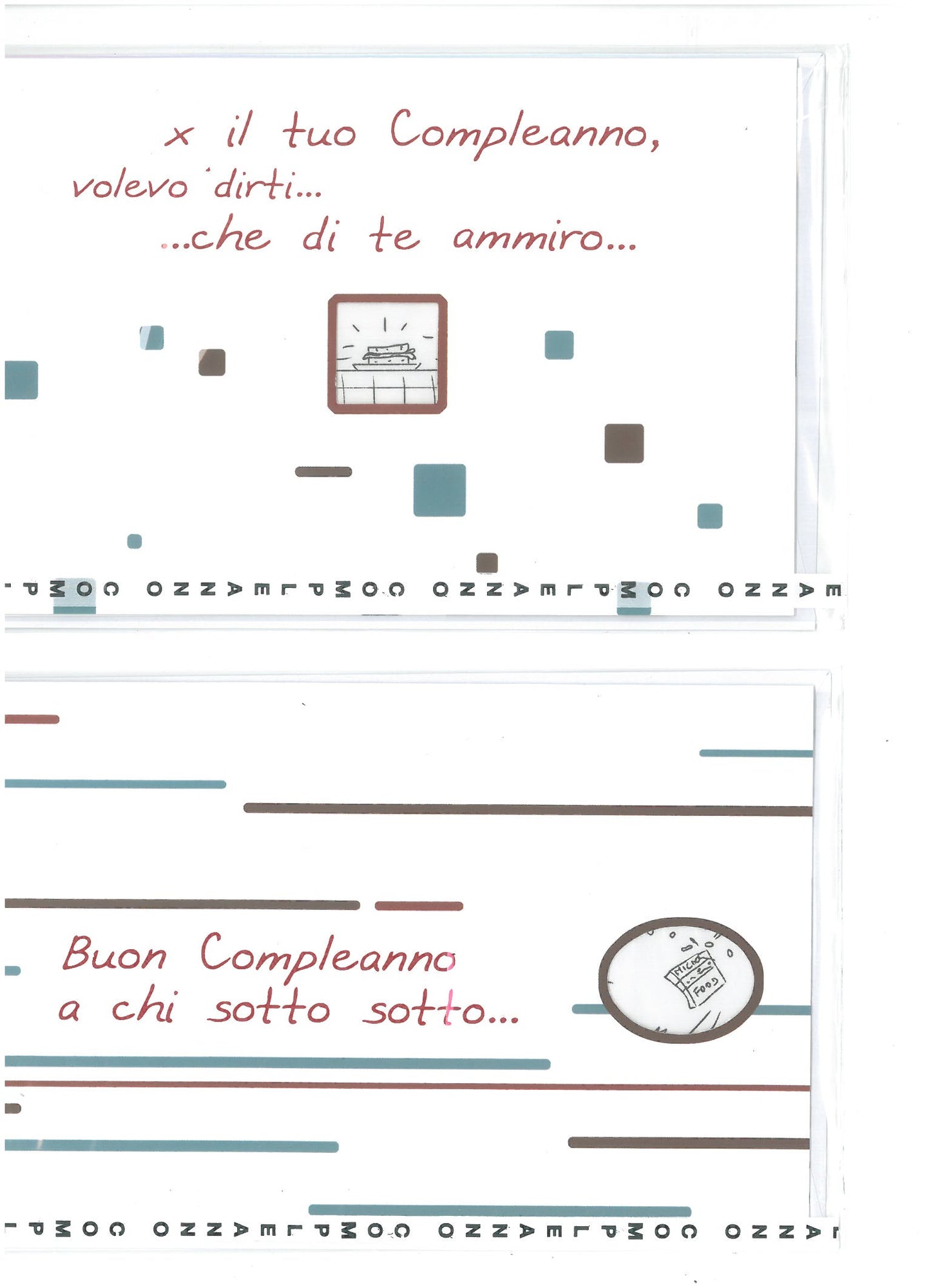 H26039/40 BC - BUON COMPLEANNO 'SOFT HUMOR' (12PZ)