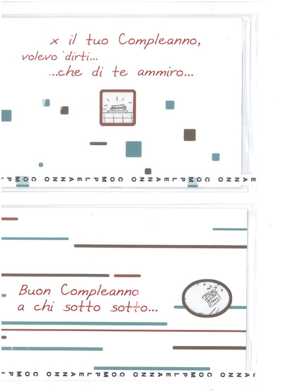 H26039/40 BC - BUON COMPLEANNO 'SOFT HUMOR' (12PZ)