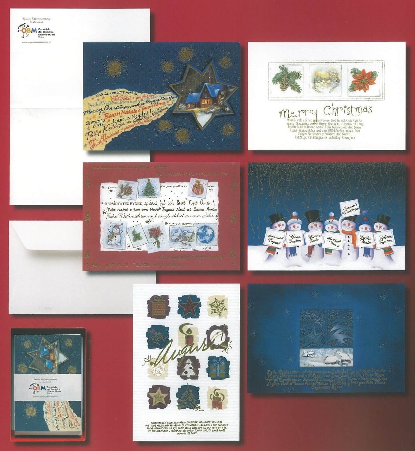 NT6031 - BIGLIETTI BUON NATALE LINEA DONAZIONE OBM 2 (12PZ)