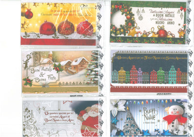 NT2074SC - BIGLIETTI BUON NATALE MEDIO P.SOLDI NEW CLASSIC  (24PZ)