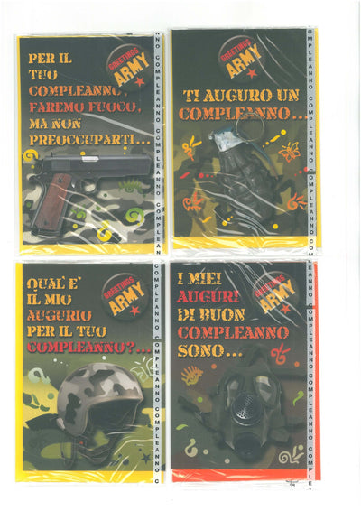 H39206/7 -  BUON COMPLEANNO  ARMY (12PZ)
