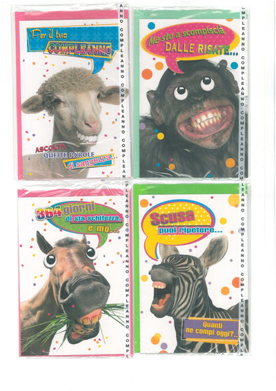H39174/5 -  B.COMPLEANNO ANIMAL SMILE  (12PZ)