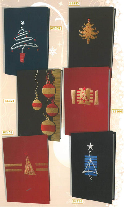 N4230/S   BIGLIETTI NATALE CART. VELLUTATO CECAMI (12PZ)