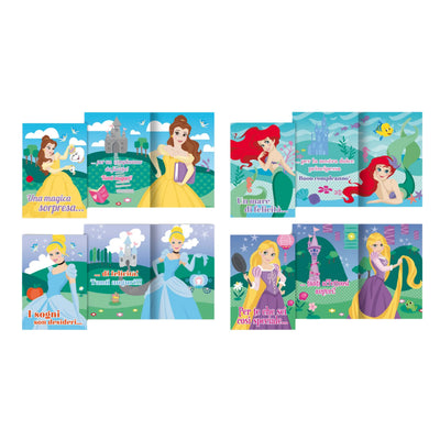 WDBA033G - BIGLIETTI AUGURALI PRINCESS (12PZ)