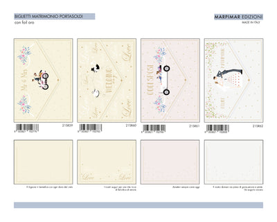 21ASR13 - MATRIMONIO PORTA SOLDI CON FOIL ORO (12PZ)