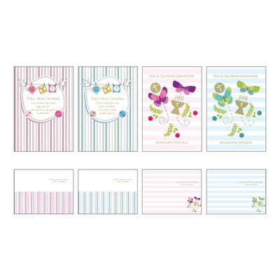 ASRD06 - BIGLIETTI PRIMA COMUNIONE CON FOIL ORO (12PZ)