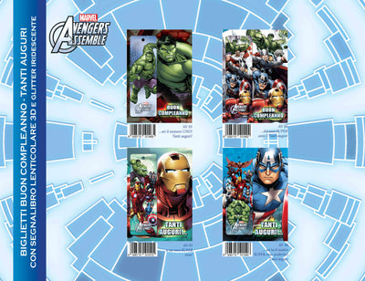 AAV05 - B.C. CON SEGNALIBRO LENTIC 3D AVENGERS (12PZ)