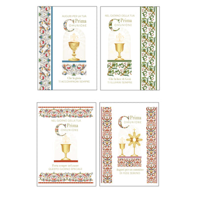 ASRE03 - Biglietti Auguri Comunione con Foil Oro (12PZ)