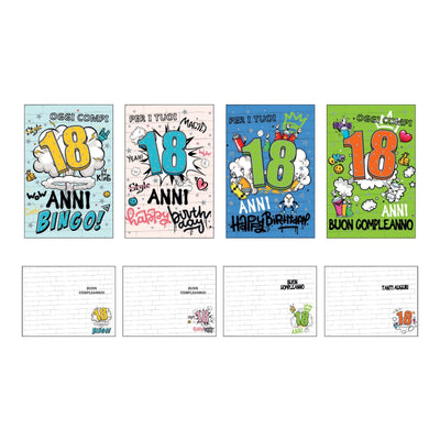 AGVB16 - BIGLIETTI 18 ANNI CON FOIL (12PZ)