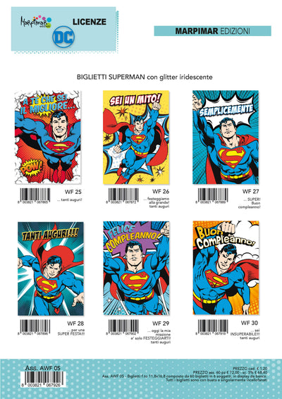 AWF05 - BUON COMPLEANNO / TANTI AUGURI SUPERMAN (12PZ)