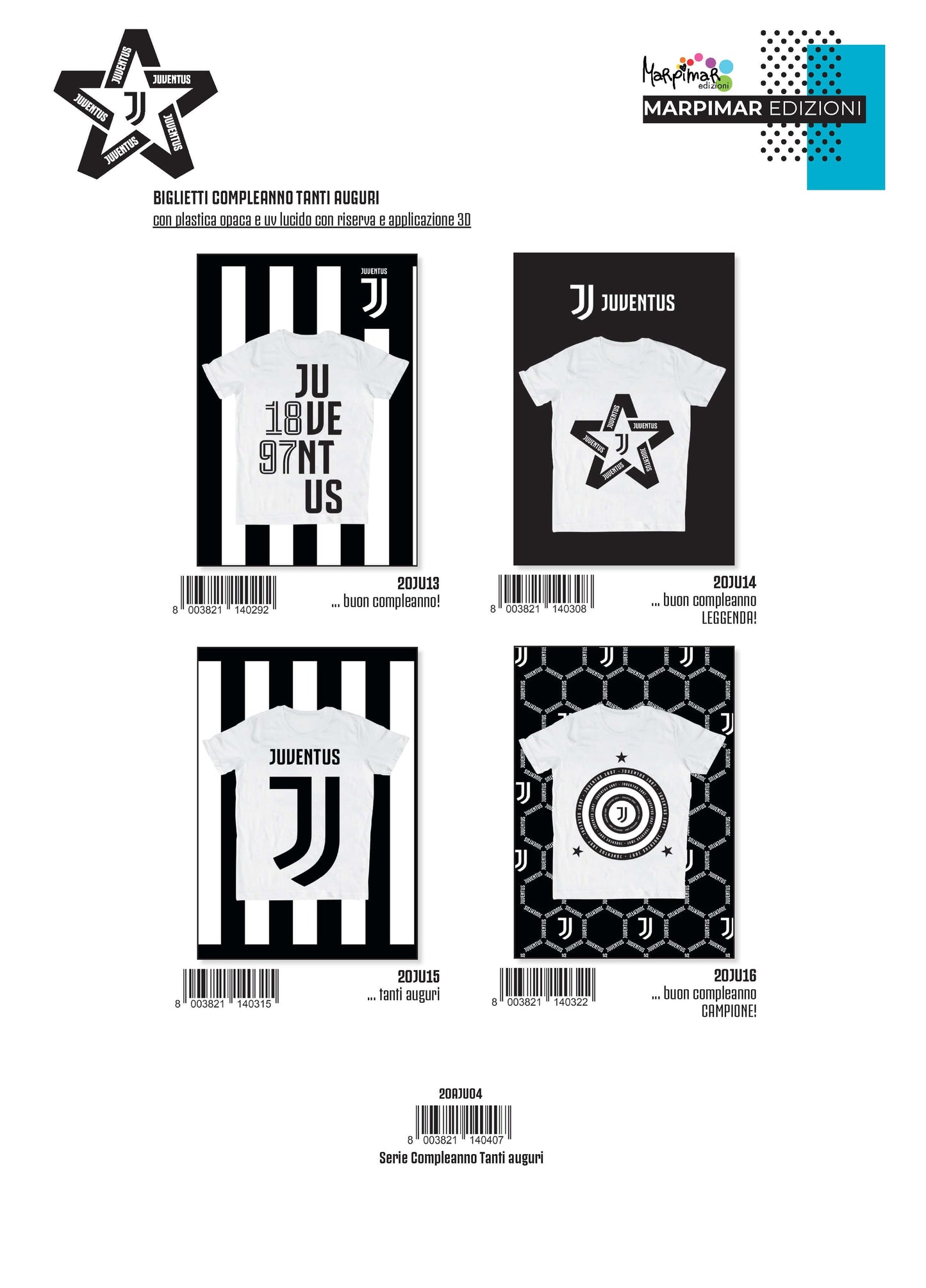 20AJU04 - AUGURI JUVENTUS CON FUSTELLA (12PZ)