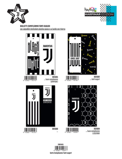 20AJU01 - AUGURI JUVENTUS CON SEGNALIBRO (12PZ)
