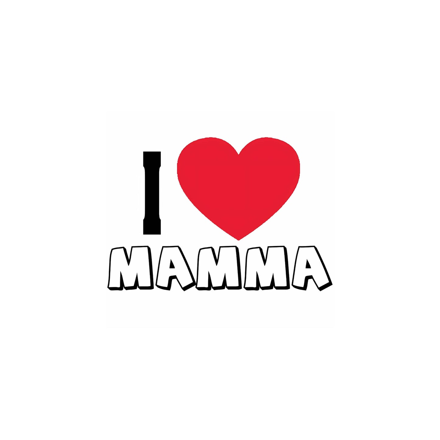 Tazza in ceramica I Love Mamma scritta elegante colori vivaci