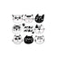 Tazza in ceramica Meow Meow scritta e illustrazioni feline per amanti dei gatti