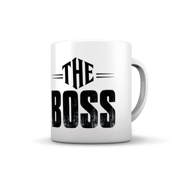 Tazza in ceramica The Boss scritta audace caratteri decisi design ufficio