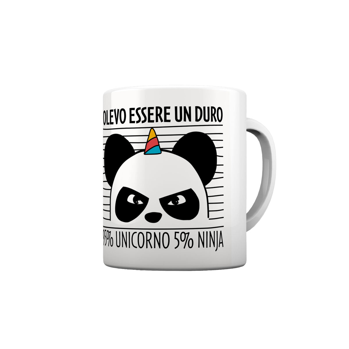 Tazza Panda Ninja Volevo Essere un Duro i in Ceramica