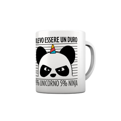 Tazza Panda Ninja Volevo Essere un Duro i in Ceramica