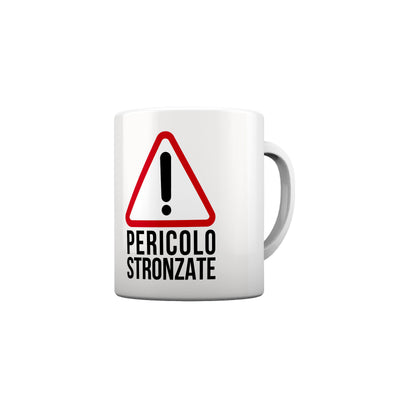 Tazza Pericolo Stronzate in Ceramica