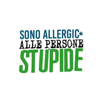 Tazza in ceramica con scritta ironica Allergic alle Persone design colorato