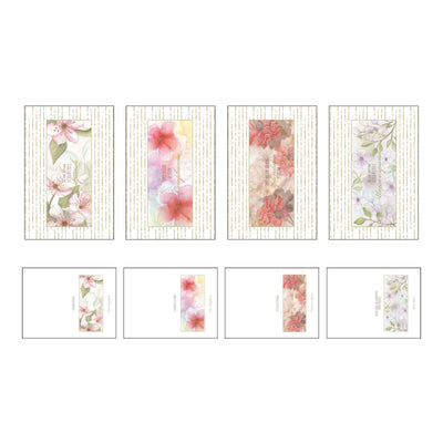 ALOD07 - BIGLIETTI AUGURALI FIORI DESIGN CON FOIL ORO (12PZ)