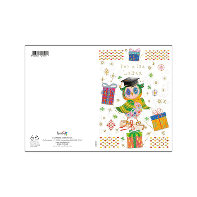 ALOD24 - BIGLIETTI LAUREA CON FOIL ORO E RILIEVO (12PZ)